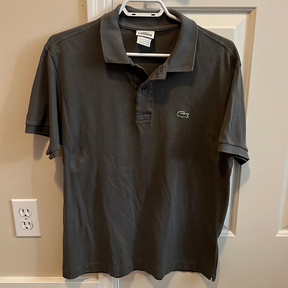 Lacoste Gray Polo Vintage Size 4 US M